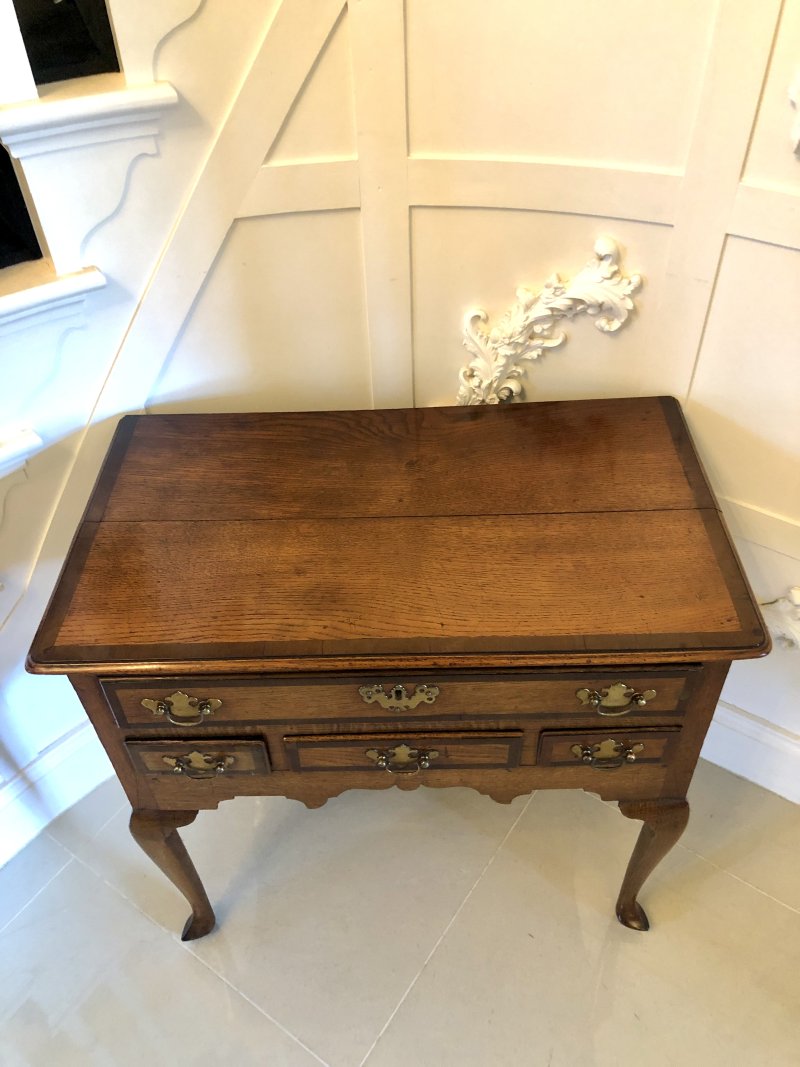 Antique George III Oak Lowboy - Image 4